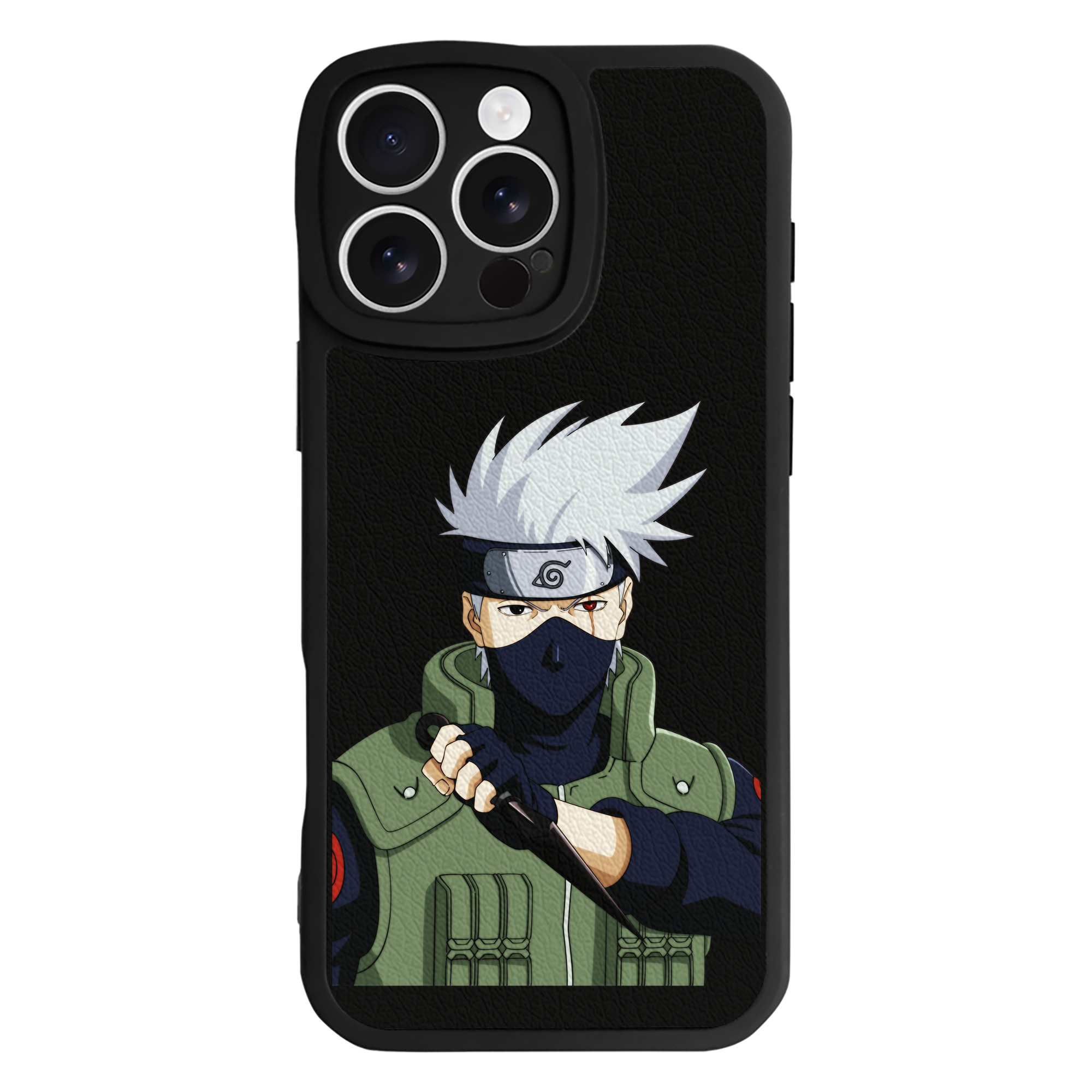 （画像用） NARUTO -ナルト- はたけ カカシ Hatake Kakashi 【iPhone 16シリーズ対応】シリコンスマホケース（レザー調） 材質：シリコン